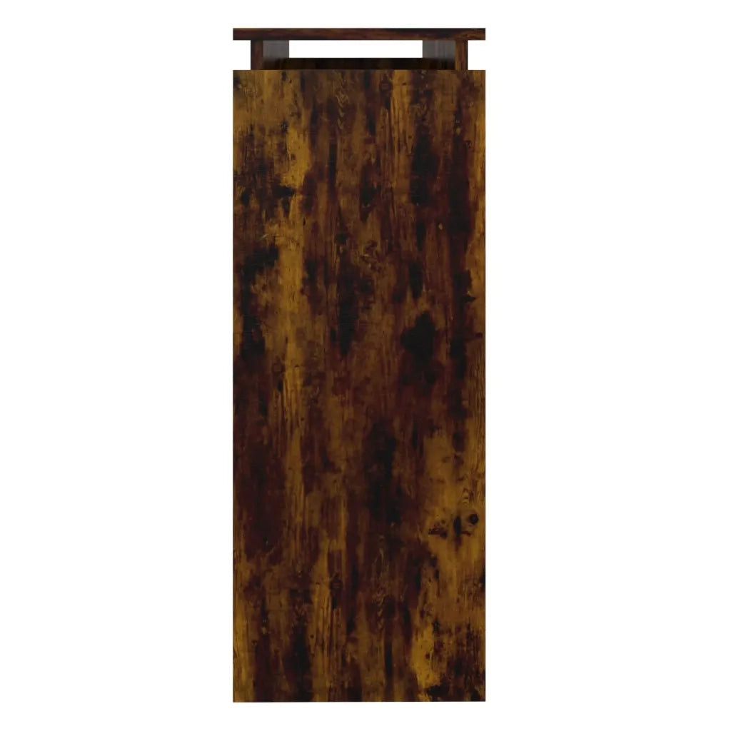 Tavolino Consolle Rovere Fumo 102x30x80 cm in Legno Multistrato 815219