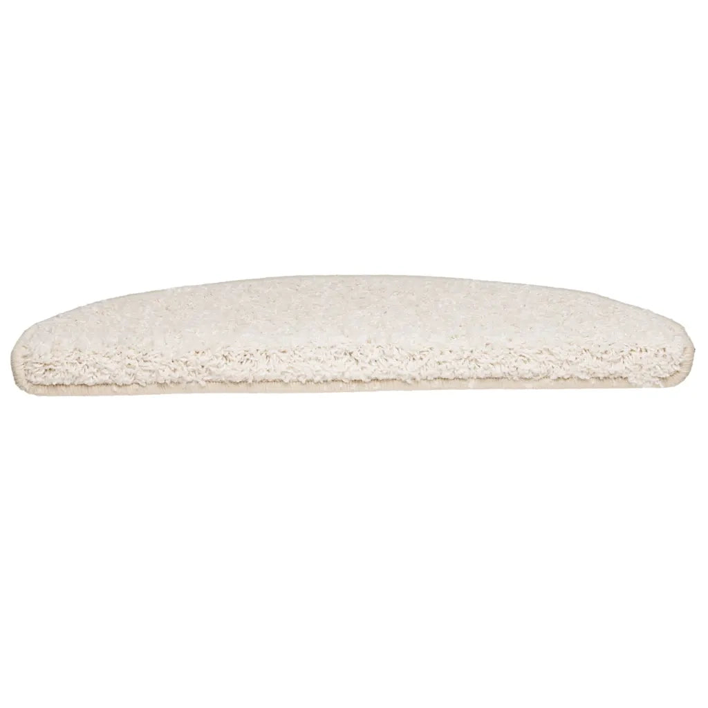 Tappetini per scale 10 pz 65x21x4 cm Bianco Semicircolari Grandi 149811