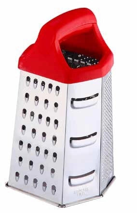 Grattugia Manuale Multifunzione 6 Facce in Acciaio 20 cm