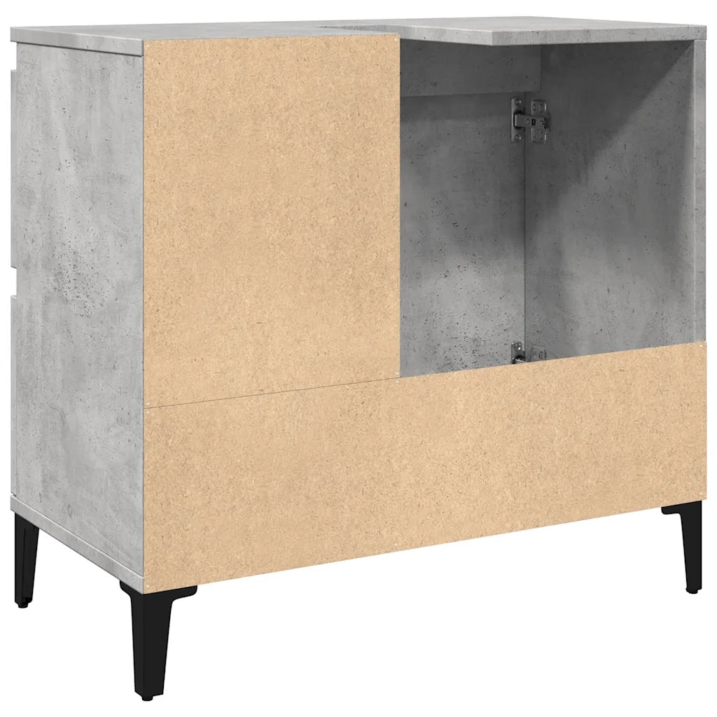 vidaXL Mobile Lavabo da Bagno Grigio Rovere 65x33x60cm in Truciolato