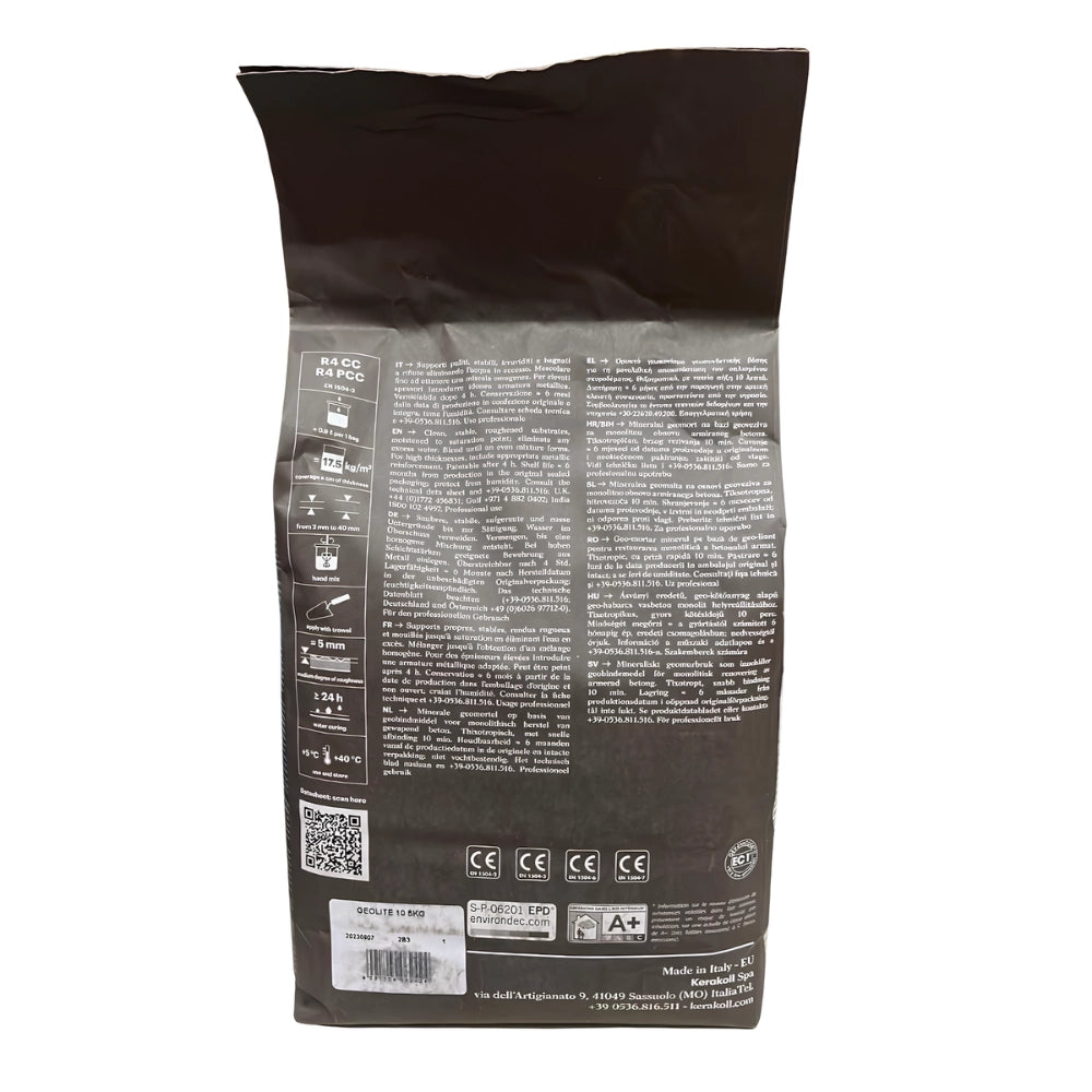 geomalta minerale tixotropica geolite 10 strutture calcestruzzo 5 kg kerakoll