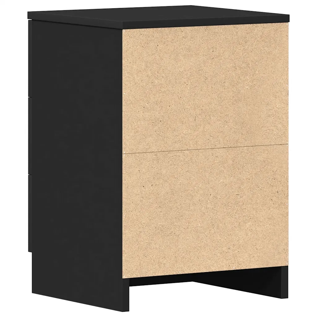 Comodini 2 pz Neri 38x35x56 cm in Legno Ingegnerizzato 800453