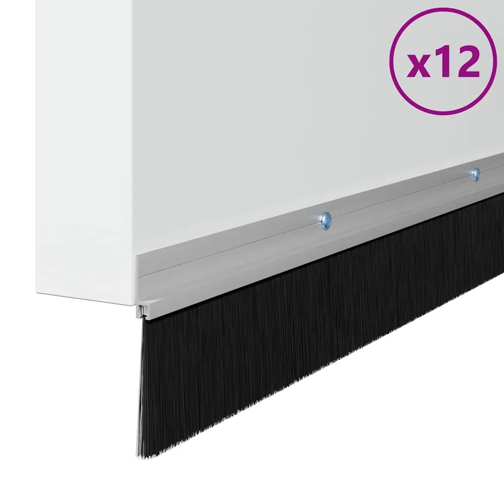 Spazzole per porte a vite 12 pz Argento 100 cm CFW7675772