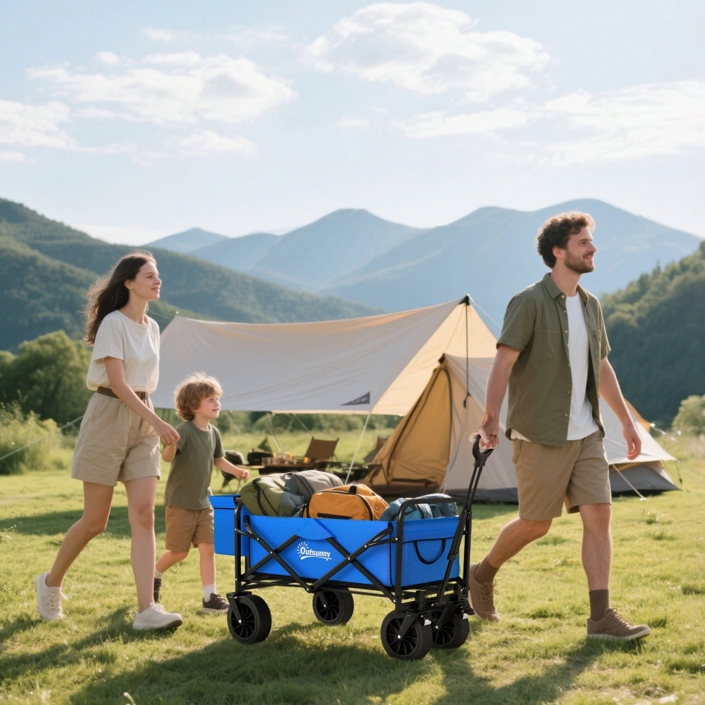 Carrello Pieghevole ¨C zephmum ¨C Blu, Polipropilene, 60x40x80 cm