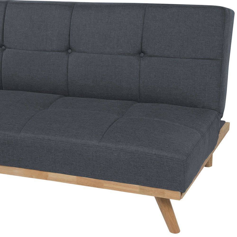 Divano letto Click Clack a 3 posti in soggiorno moderno trapuntato grigio