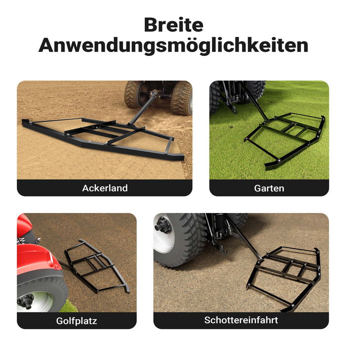 Erpice livellatore prato terreno per quad trattorini 172 x 90 cm Telaio fisso di livellamento