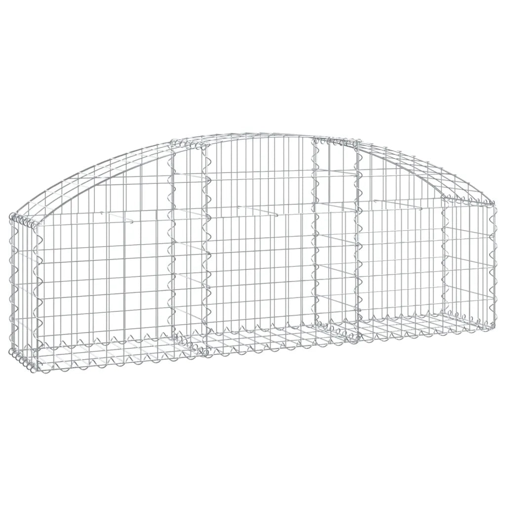 Cesto Gabbione ad Arco 150x30x40/60 cm Ferro Zincato 153442