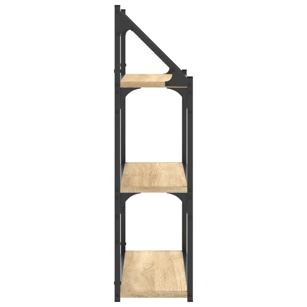 Scaffale Parete | Ripiano a parete | Mensola a parete 3Ripiani Rovere Sonoma 60x21x78,5cm Multistrato