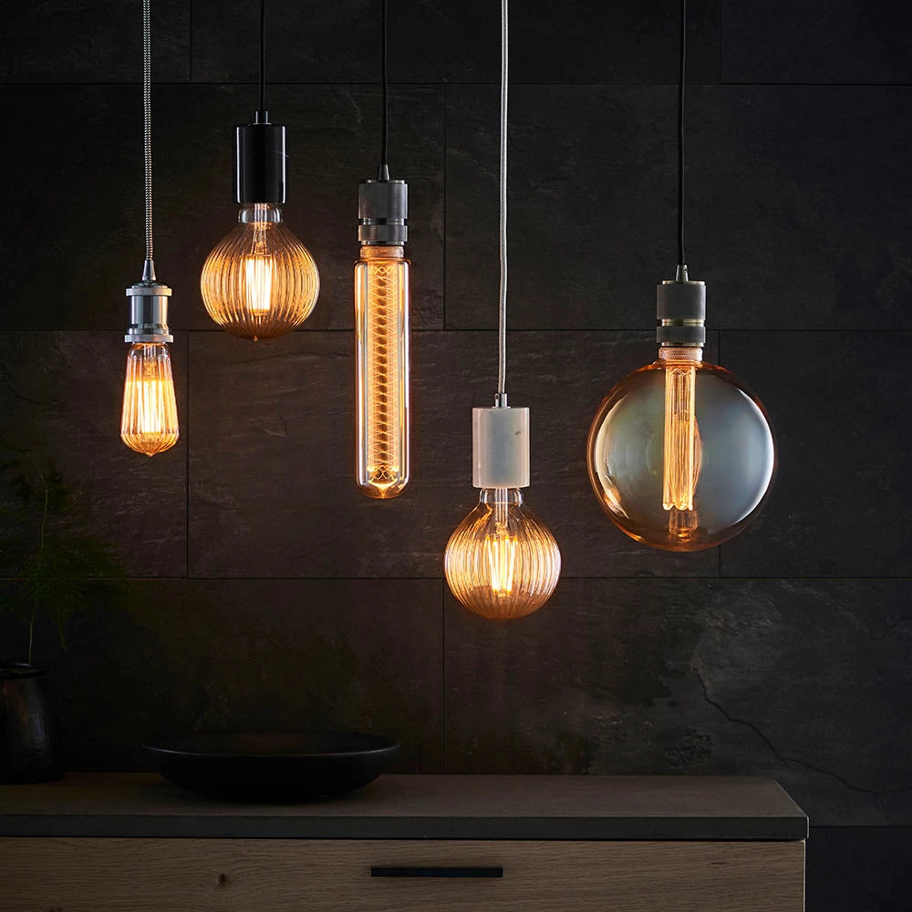 Lampada a sospensione loft ottone anticato E27 Endon