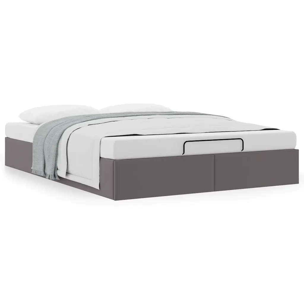 Struttura Letto Pouf senza Materasso 140x190 cm Similpelle 3310802