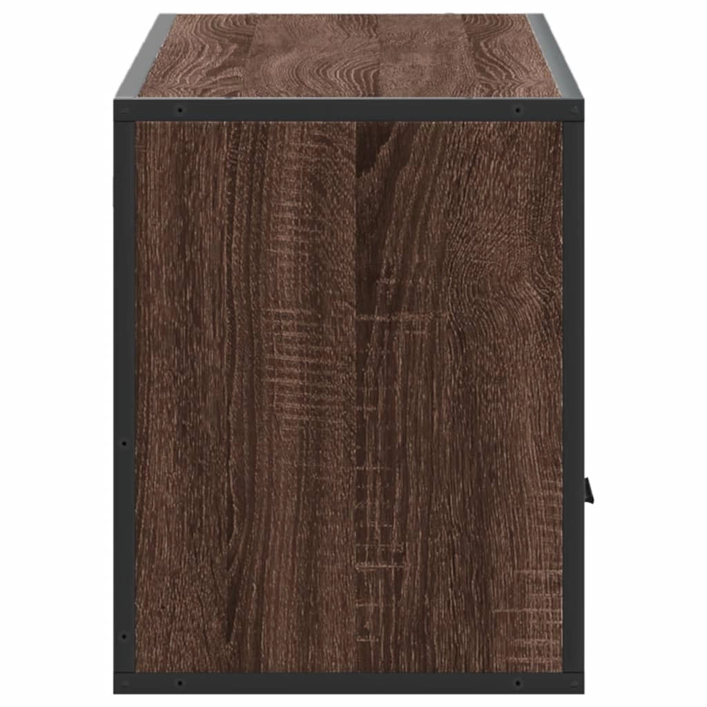 Mobile TV multimediale mensola per TV credenza per TV sala da pranzo soggiorno camera da letto rovere 100 x 31 x 39,5 cm legno ingegnerizzato e metallo marrone 02_0027097
