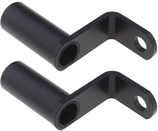 Specchio retrovisore per motocicletta - Estensione per specchio - Supporto in alluminio - Nero - Caricatore USB - Supporto per telefono cellulare - G...
