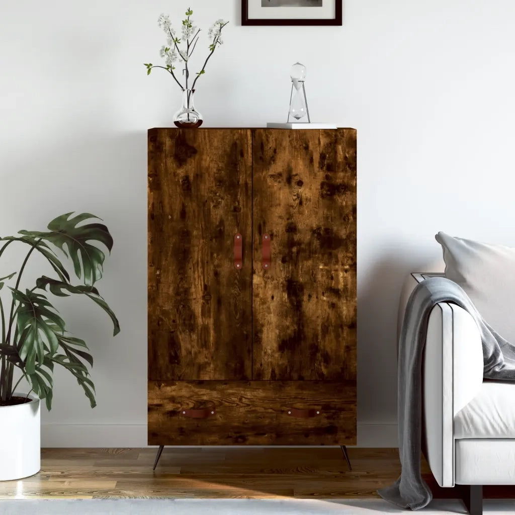 Credenza | Madia | Buffet da pranzo | Armadio da pranzo Rovere Fumo 69,5x31x115 cm in Legno Multistrato