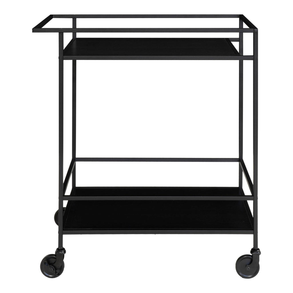 Carrello Vita, Nero, Metallo, 68x40x79 cm