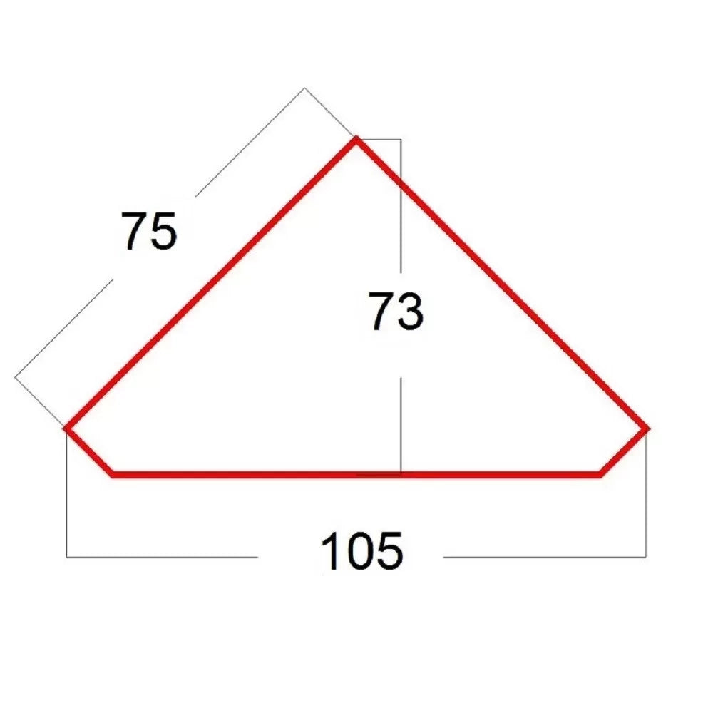 Vetrina angolo in legno massello 1 porta tinta noce l.75 p.75 h.215 - Mobili 2G