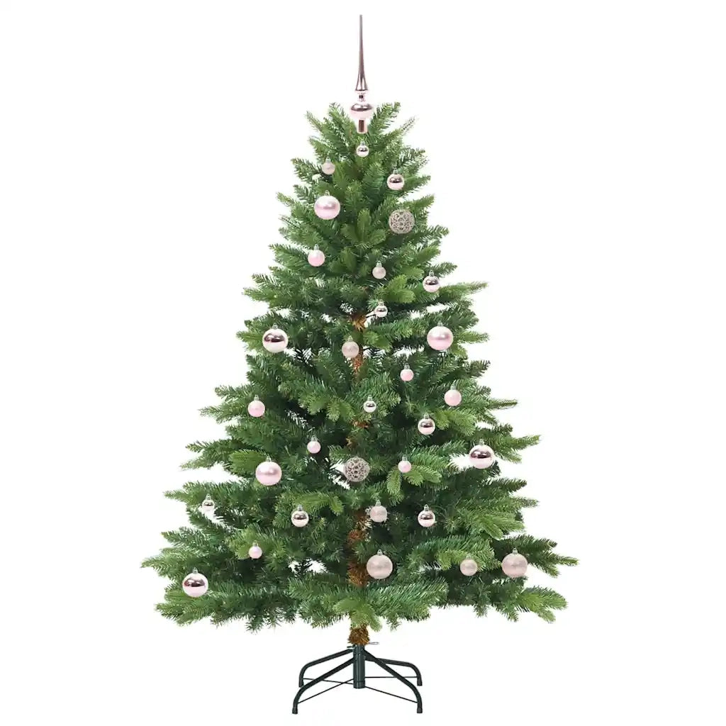 Albero di Natale | Decorazioni natalizie artificiale con 150 LED Verde 150 cm PE e PVC