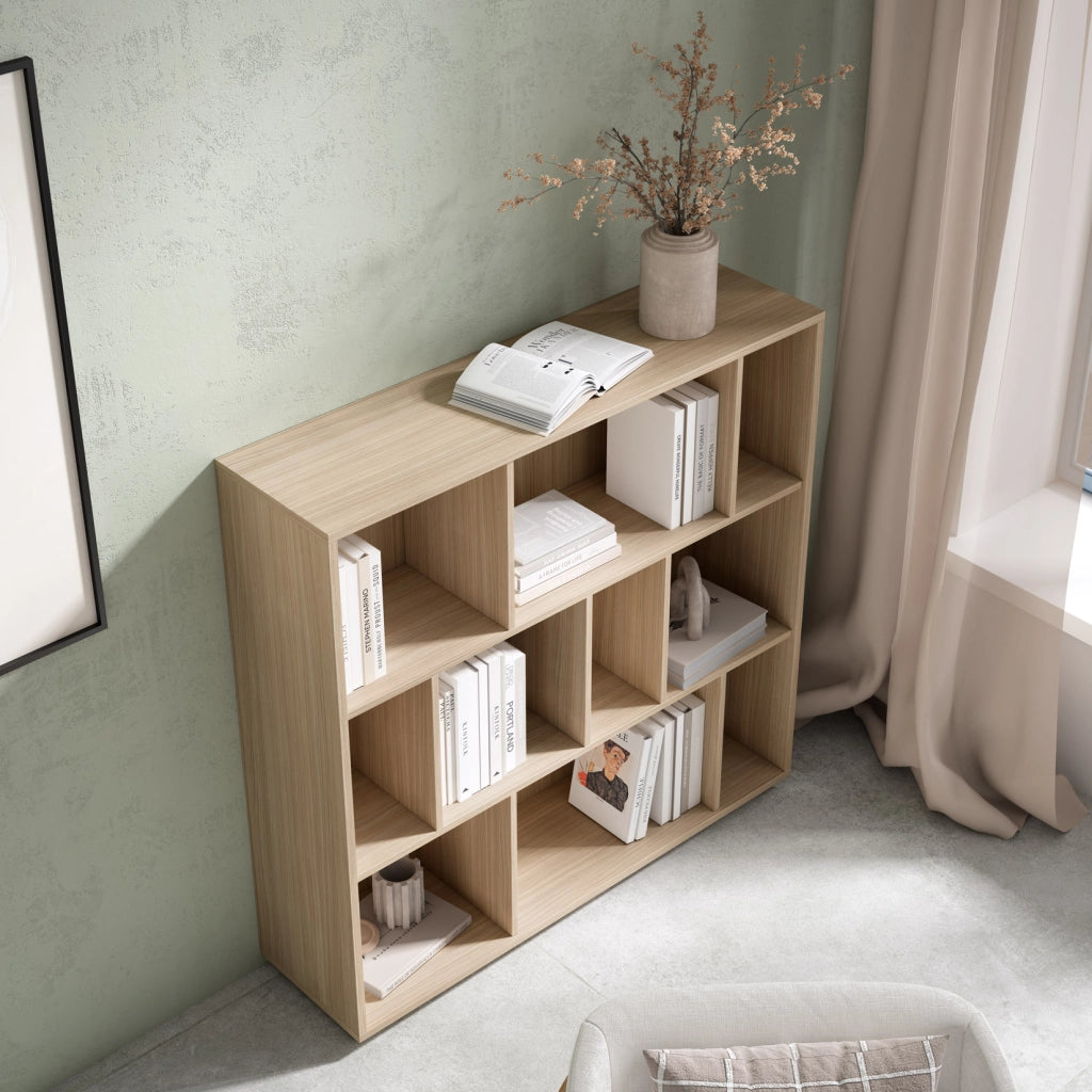 Libreria Herdasa effetto noce chiaro 117x119x32