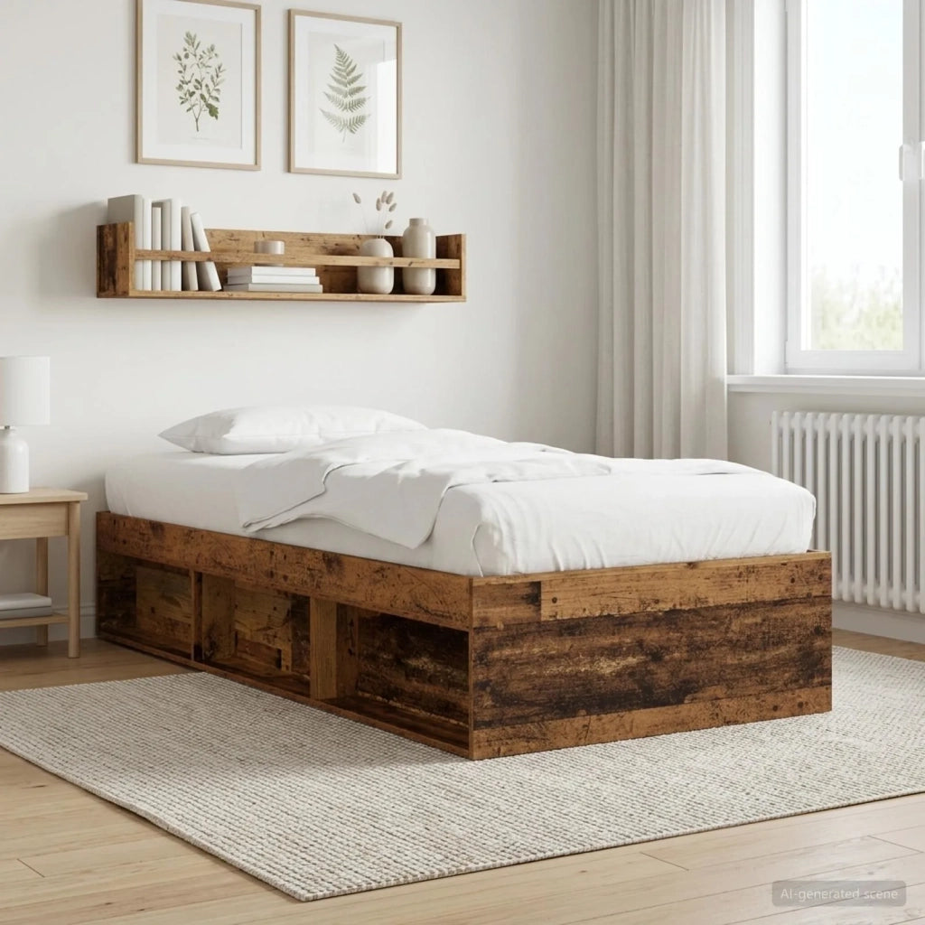 Telaio del letto con storage Legno antico 80 x 200 cm 3429520