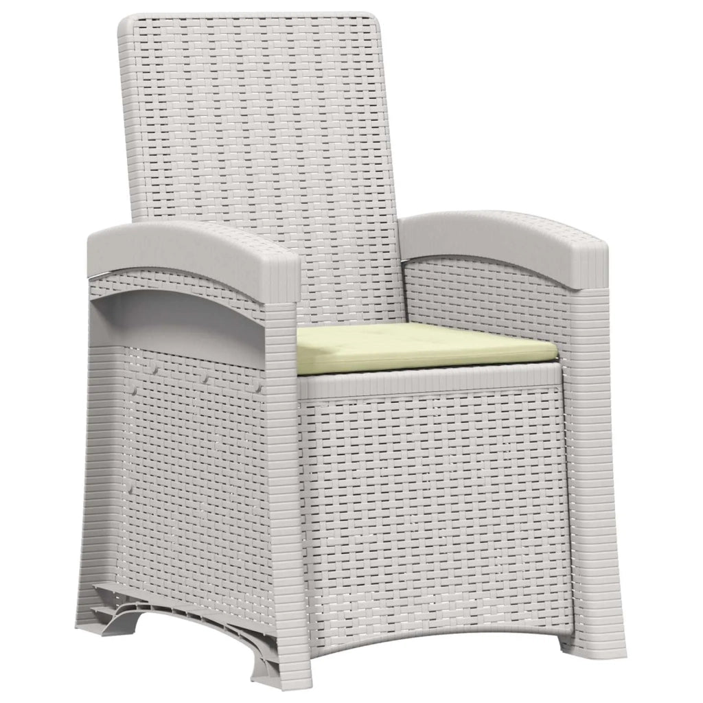 Set da Pranzo per Giardino 11 pz Bianco e Crema PP 3430175