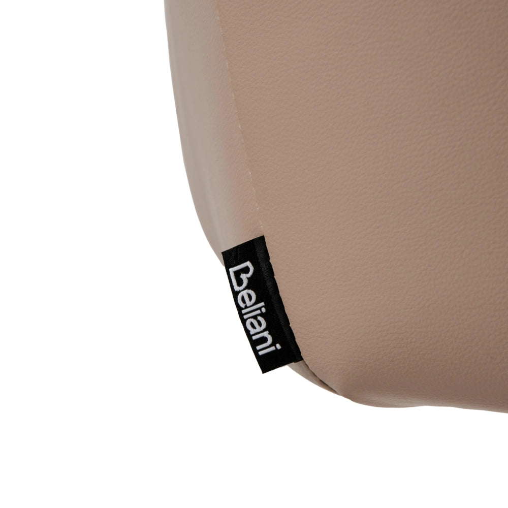 Set di 2 sedie da pranzo girevoli Rivestimento in ecopelle beige sabbia Base con gambe in metallo Sala da pranzo