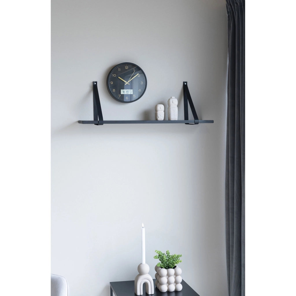 Orologio da parete Amiens nero con display digitale ø25 cm