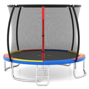 Trampolino da esterno stabile e sicuro da 305 cm con cuscino imbottito e scaletta antiscivolo in acciaio zincato colorato 20_0014509