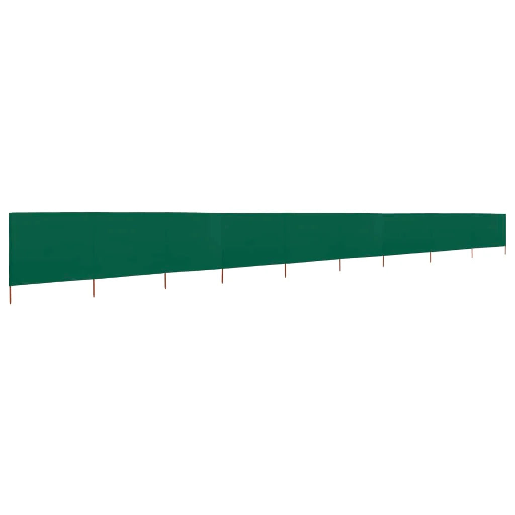 Schermo divisorio in tessuto a 9 pannelli 1200 x 120 cm verde 02_0008859