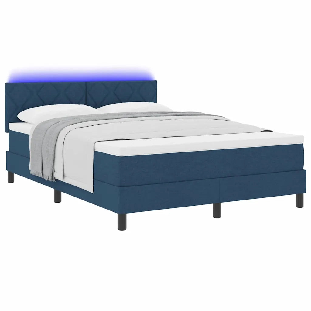 Letto a molle con materasso Blu 140 x 190 cm Tessuto 3342288