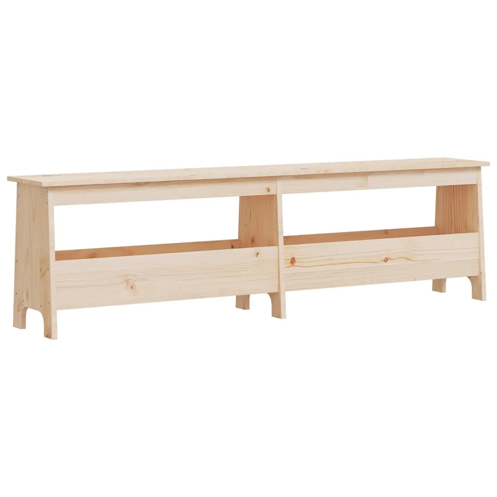 Panca da ingresso 160x28x45 cm in legno massello di pino 837379