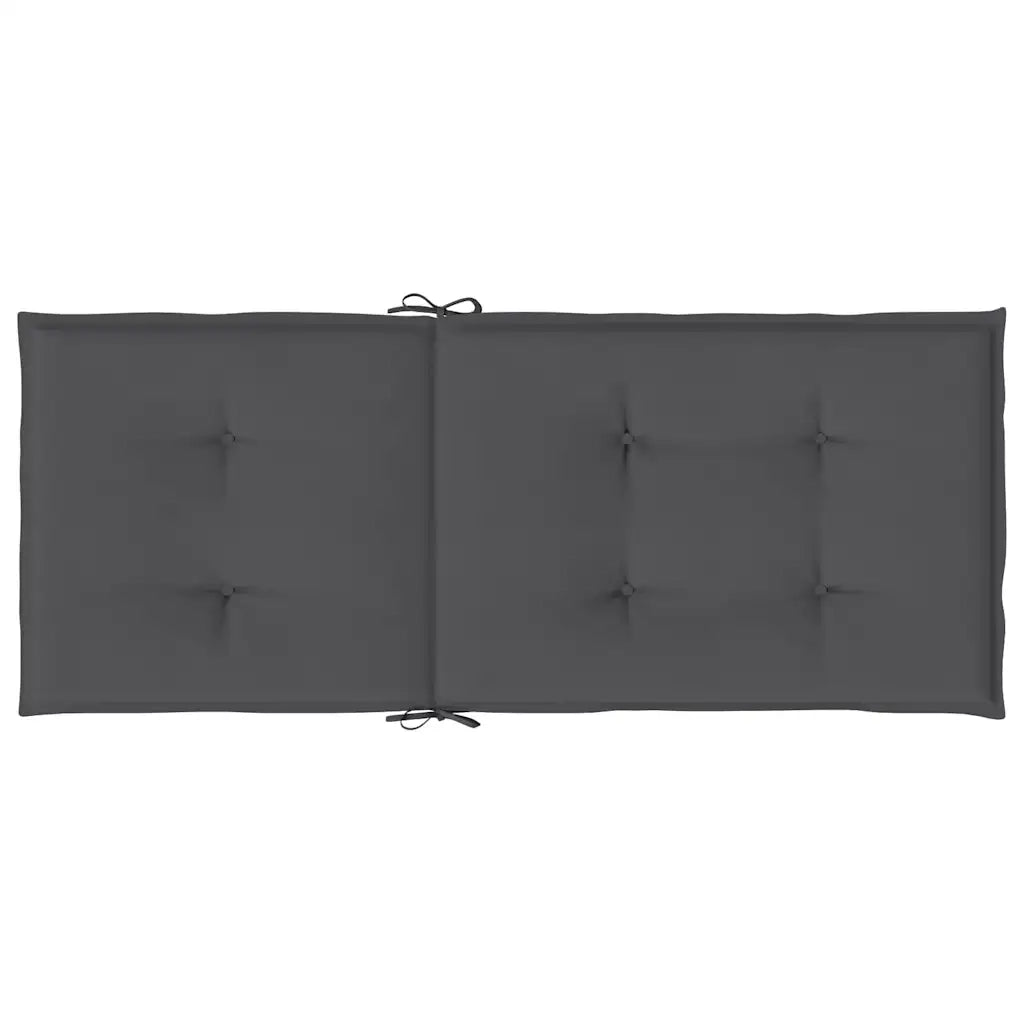 Cuscini per Sedie 2 pz Antracite 120x50x2 cm in Tessuto 43177