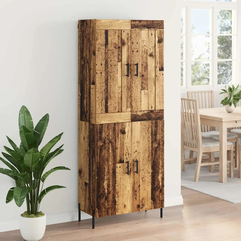 Credenza 2 pcs Legno vecchio Legno multistrato