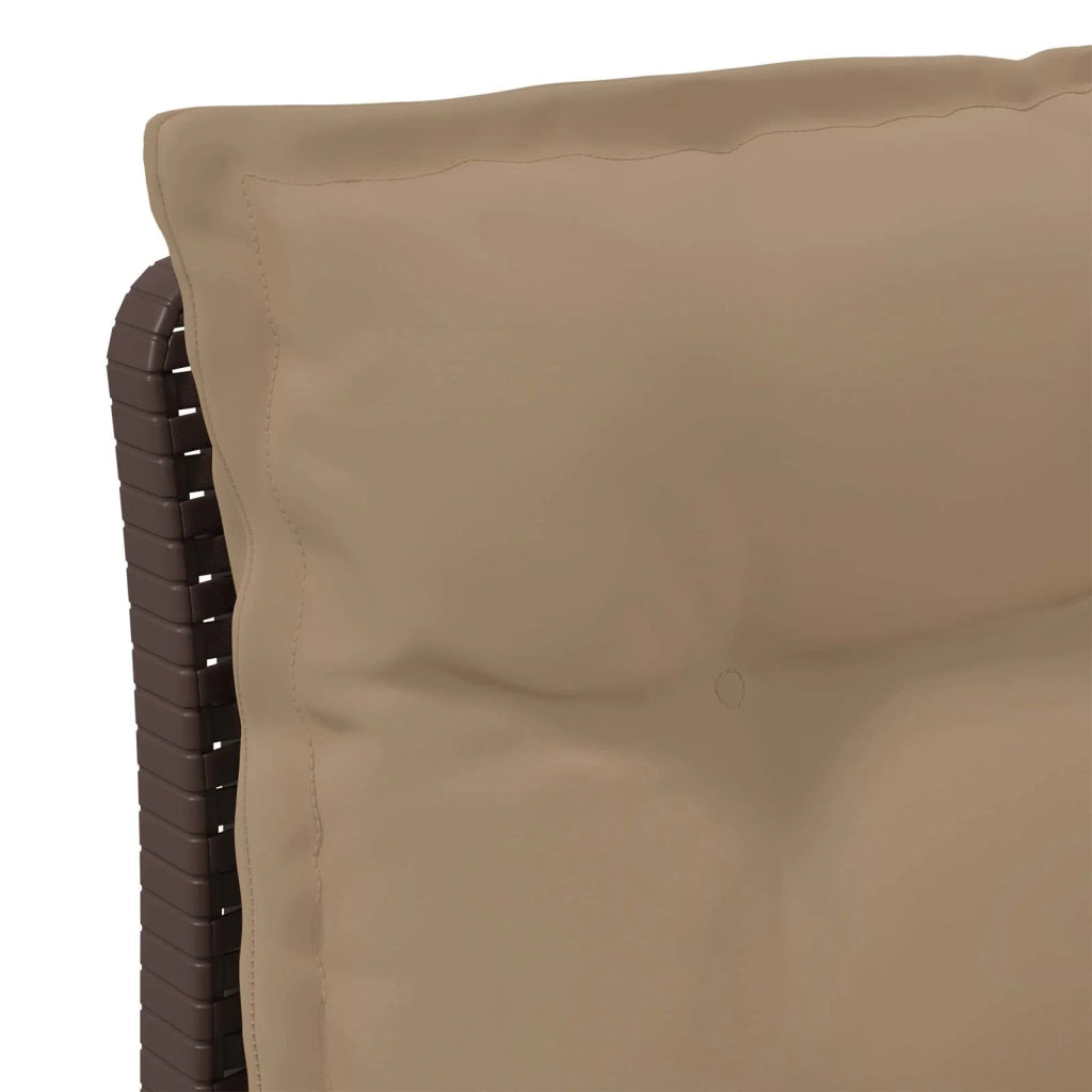 Divano da Giardino a 1 Posto con Cuscini Aspetto Rattan PP 8011802
