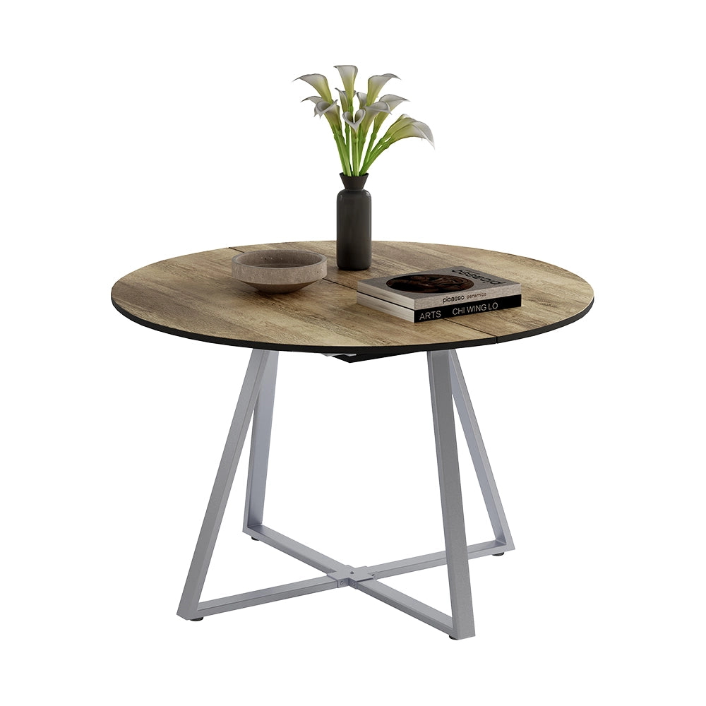 Vicco tavolo da pranzo allungabile Rovere rustico/grigio 120 x 120 cm Estensibile