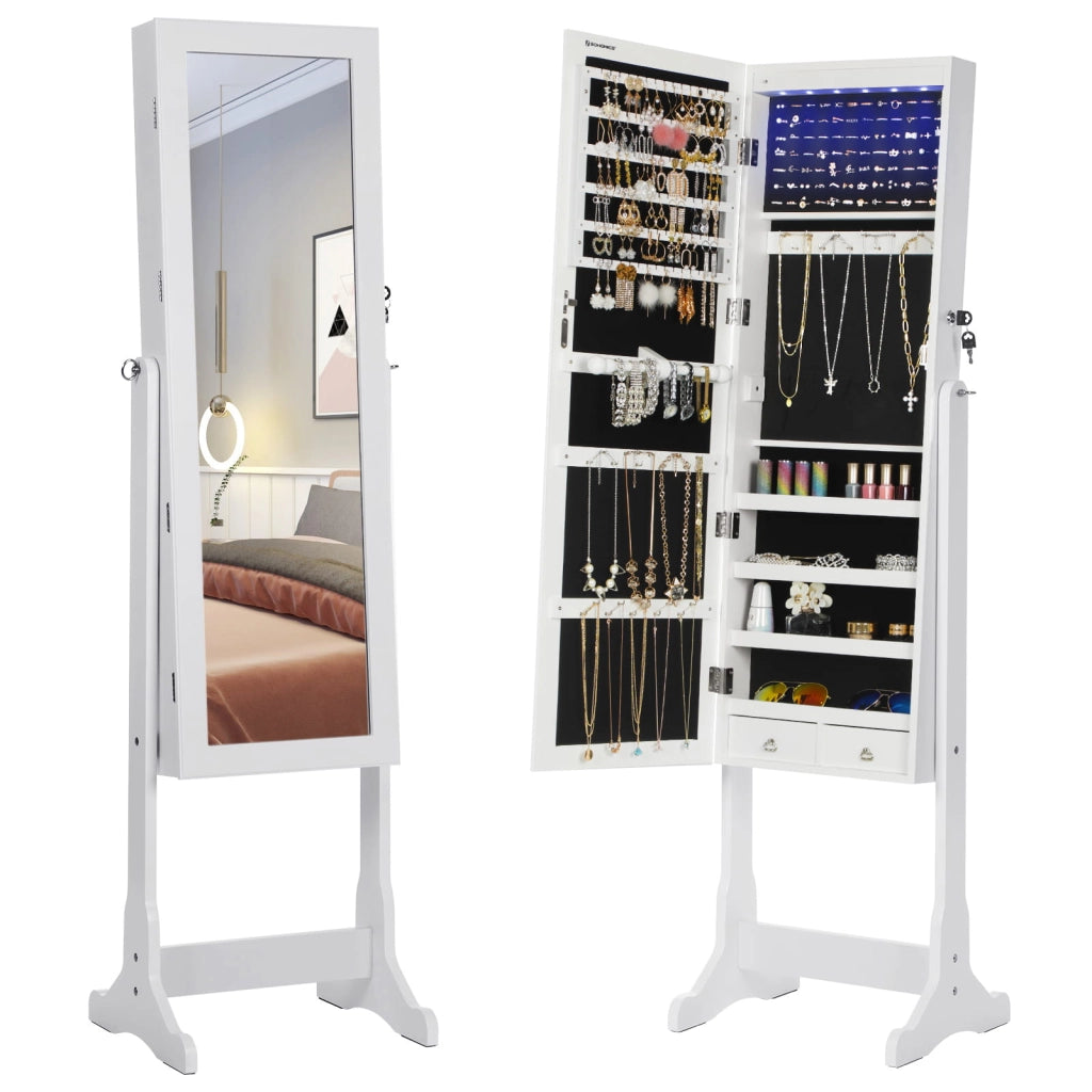 Mobiletto portagioielli con specchio VALORA e interno in velluto - JBC94W