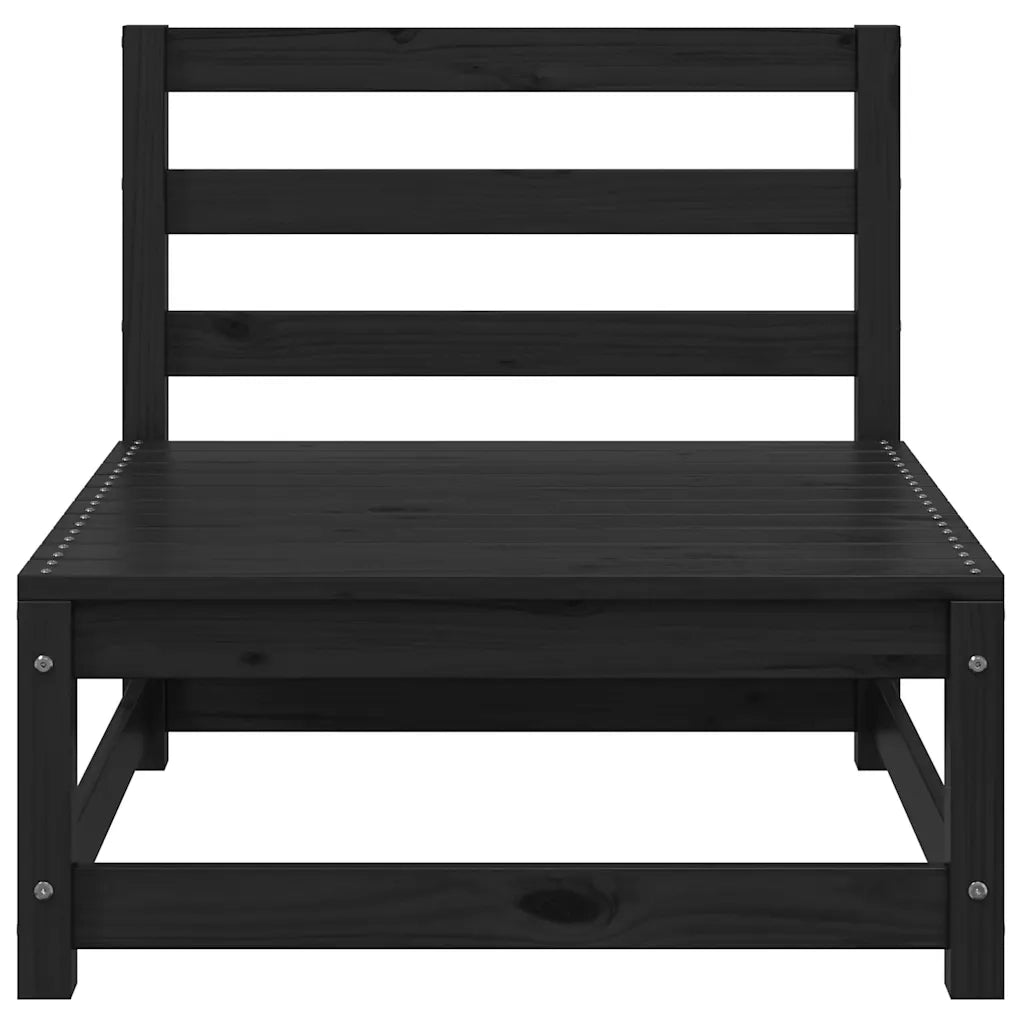 Divani Centrali Giardino 2 pz in Massello di Pino Nero 805684