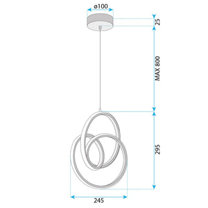 Lampada A Sospensione Led G076-1cp Gold