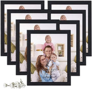 Set di supporti per foto da 7 pezzi - design moderno - nero - 20 x 25 cm