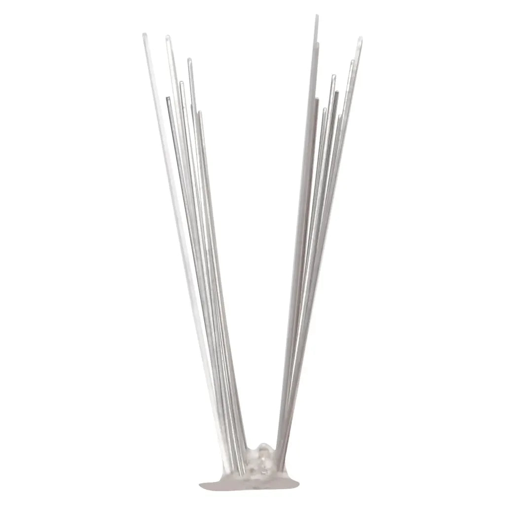Set Dissuasori per Uccelli e Piccioni 20 pz Acciaio 2 File 10 m 149130