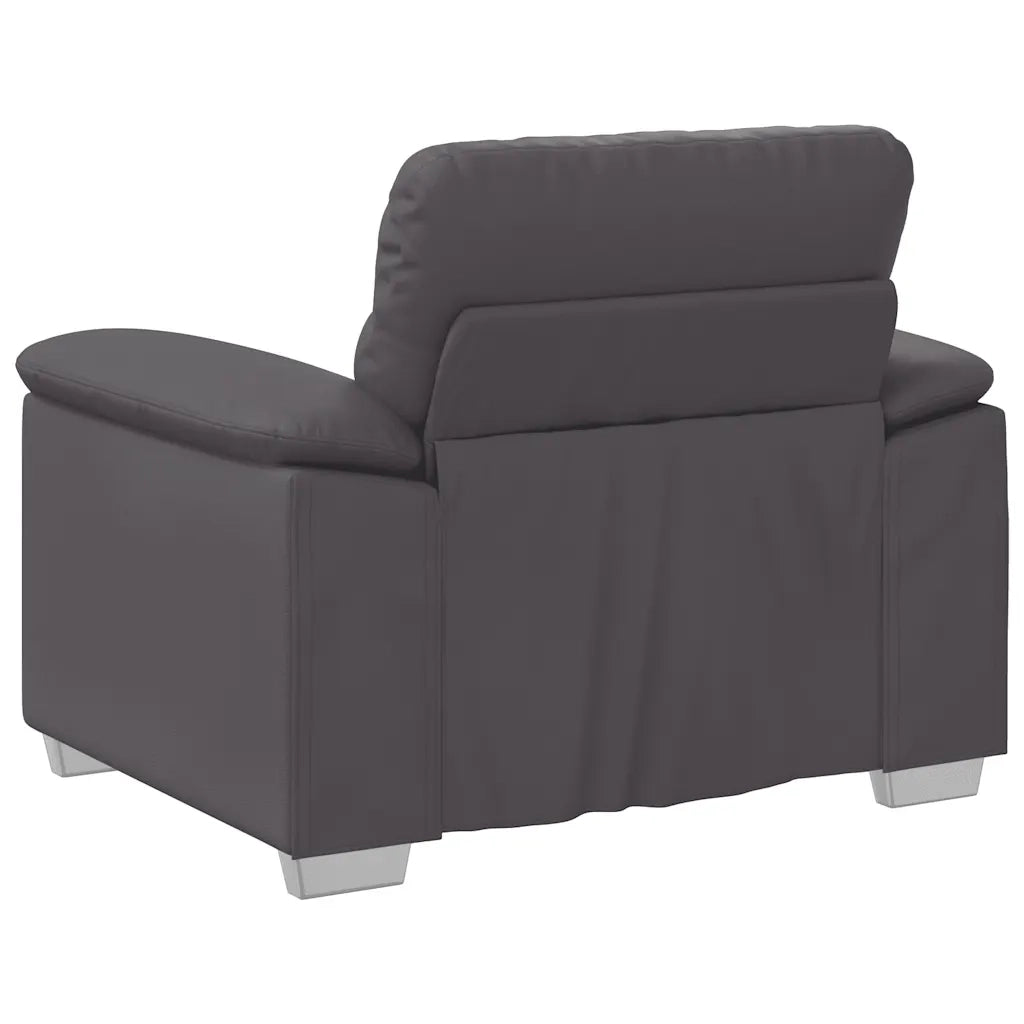 Poltrona | Sedia Relax Grigia 100x81x84 cm in Similpelle