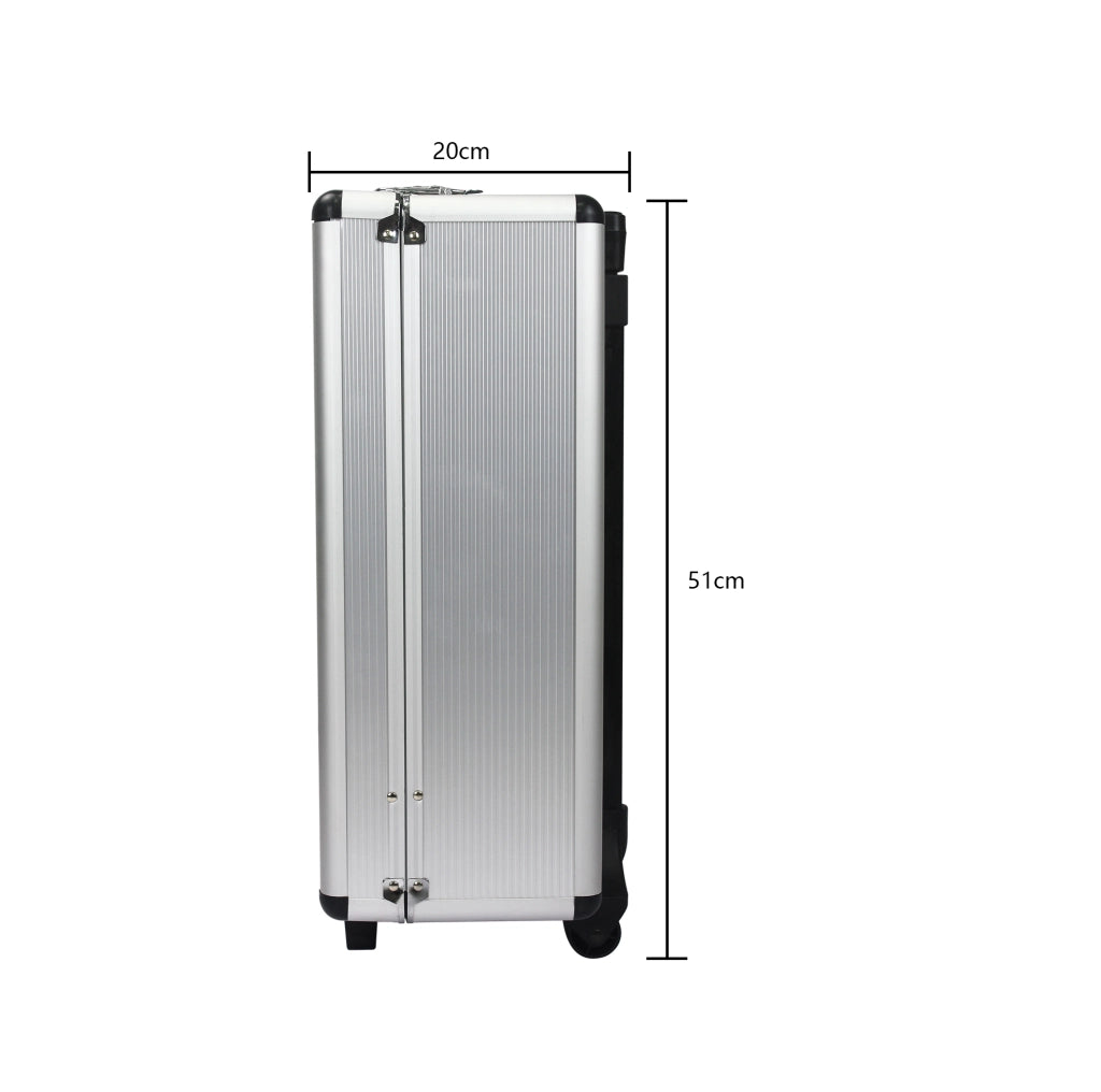 Valigetta portautensili trolley 899 pezzi 41,5x24x54,5 cm argento alluminio e plastica