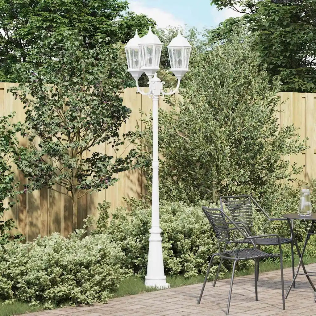 Luce da Giardino Bianco 61 x 53 x 235 cm Alluminio e vetro 42000334