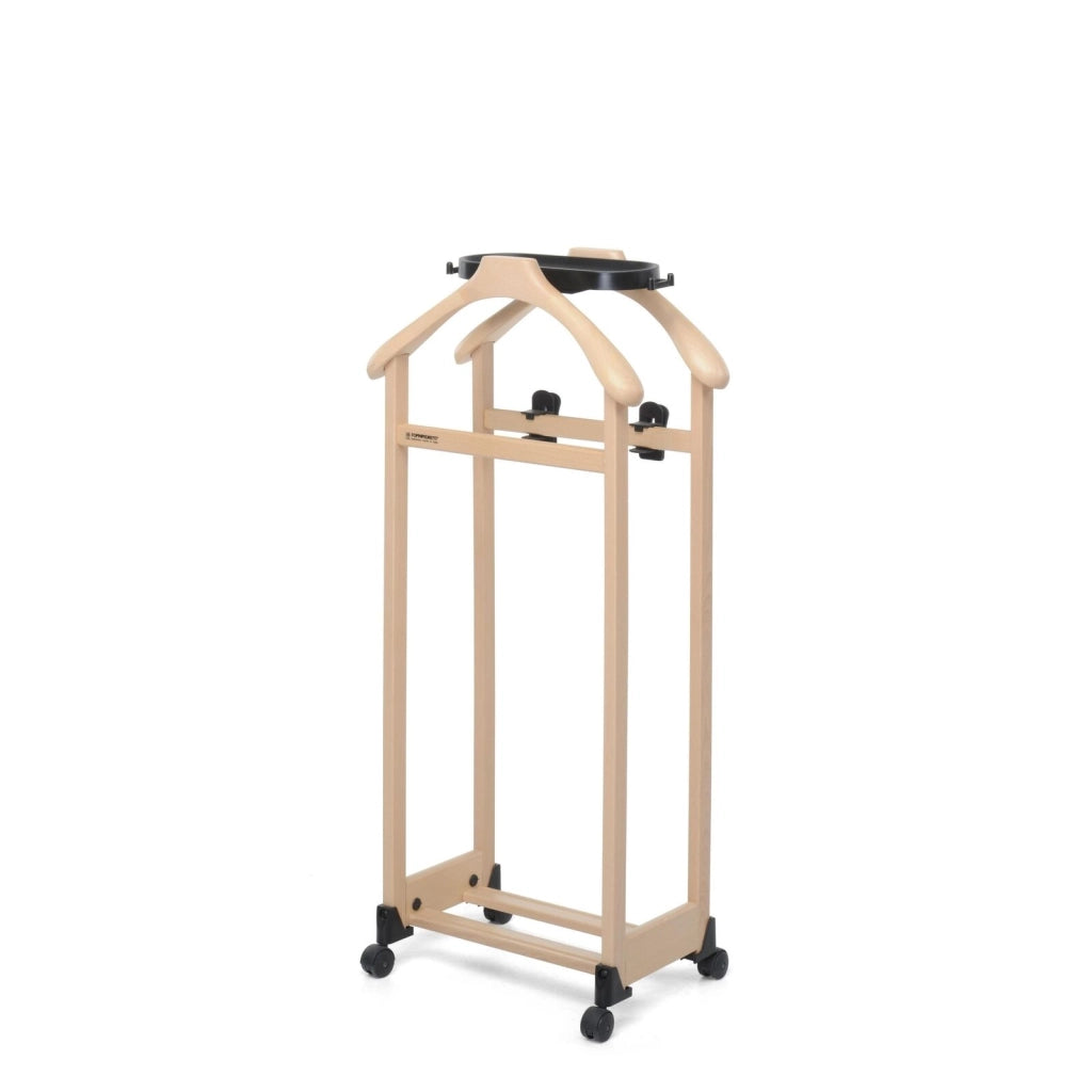 Foppapedretti 9900395003 IlMettinsieme Indossatore Servomuto Legno Faggio Due Spalle Porta Pantaloni Portascarpe Rotelle colore Naturale