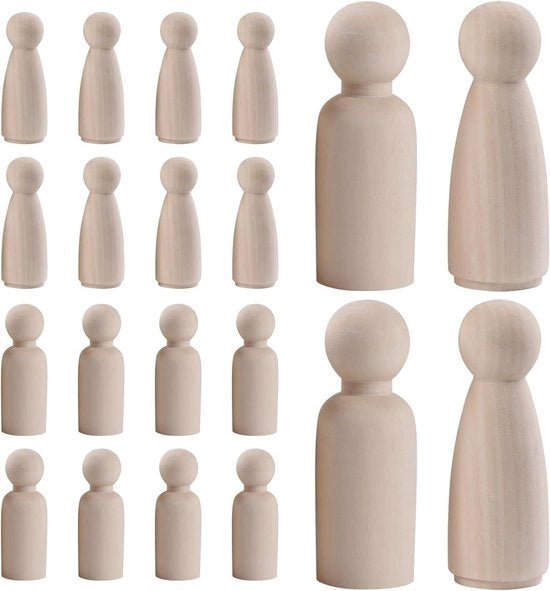 20 figure in legno per decorare - figurine di legno per bambini decorazioni per festa di compleanno e matrimonio decorazioni per Natale e festa di compleanno