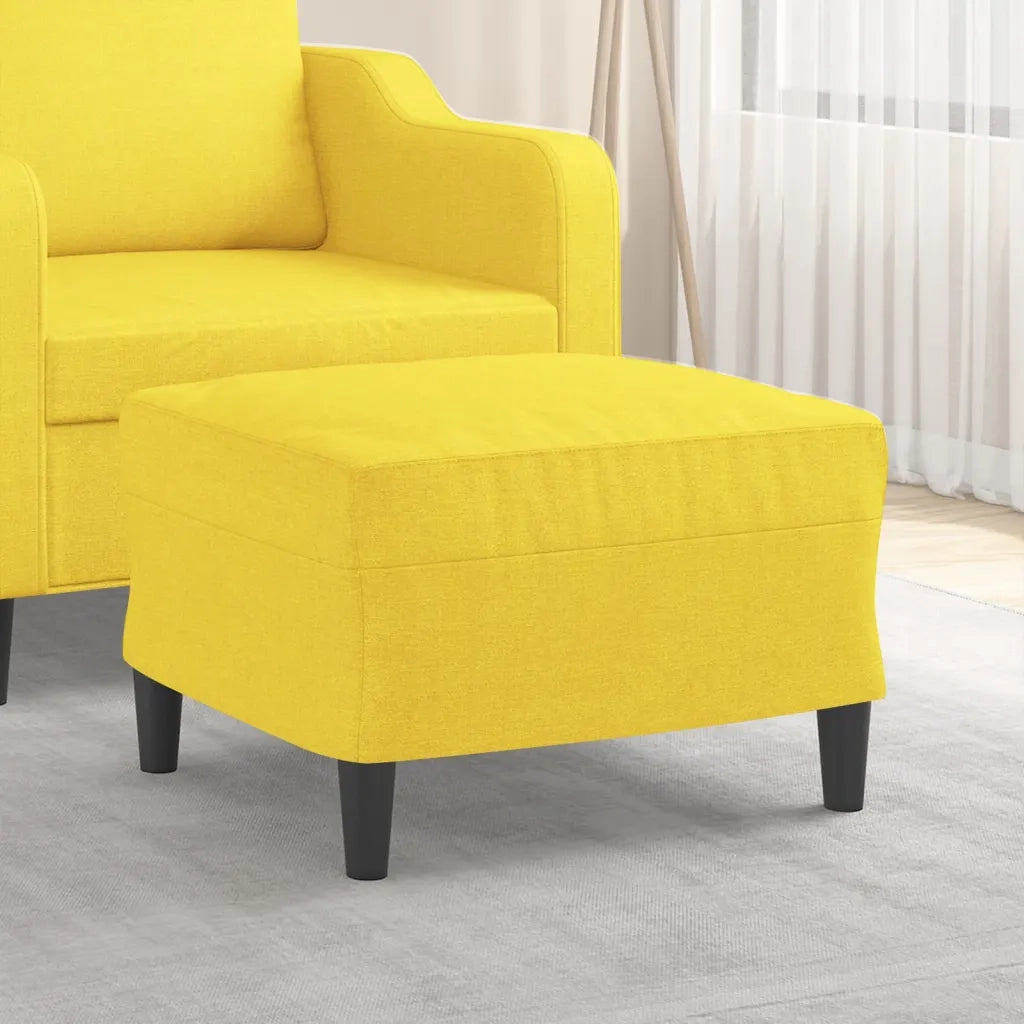 Poggiapiedi Giallo Chiaro 60x50x41 cm in Tessuto 349284