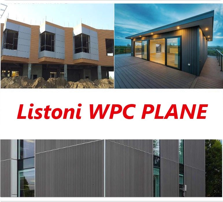 Listoni WPC Plane 30m² per rivestimenti colore Grigio listone 150x2200mm spessore 11mm