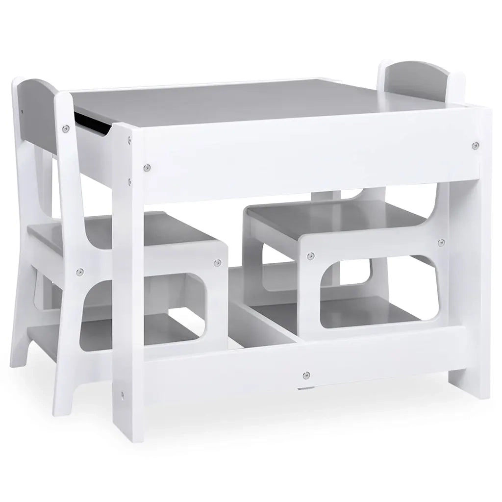 Tavolo per Bambini con 2 Sedie Bianco in MDF cod mxl 78406