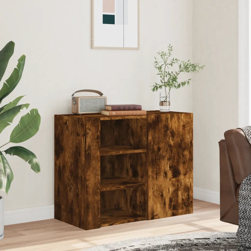 vidaXL Armadietto a Muro Rovere Fumo 75x35x60 cm in Truciolato