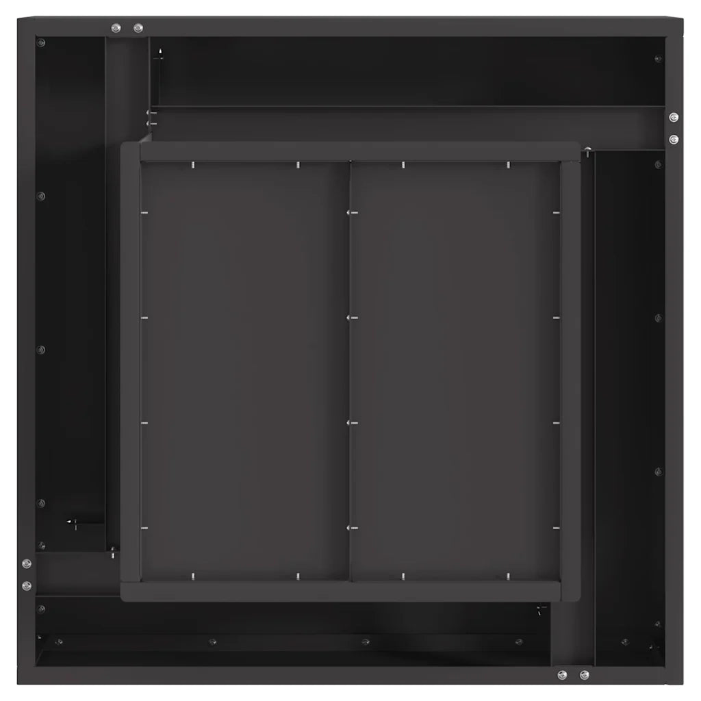 Focolare Nero 60 x 60 x 30 cm Acciaio 858954