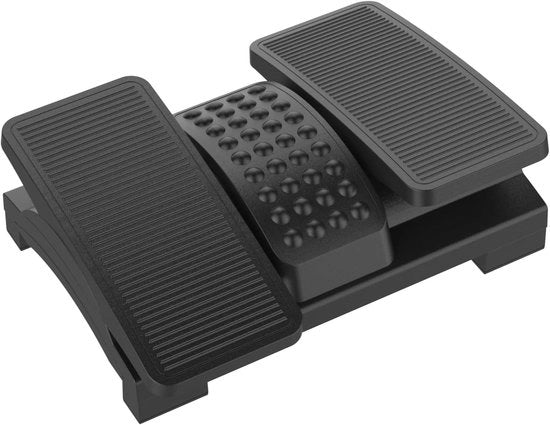Sostegno Ergonomico per Piedi con Struttura di Massaggio - Nero - Dimensioni: 43 x 32 x 10,5 cm