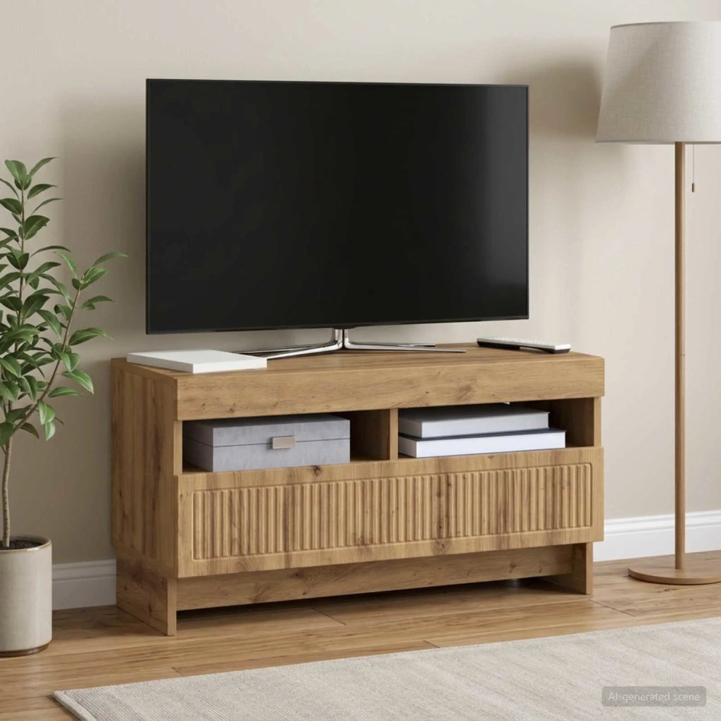Mobile TV LED Rovere Artigianale Legno ingegnerizzato 896124